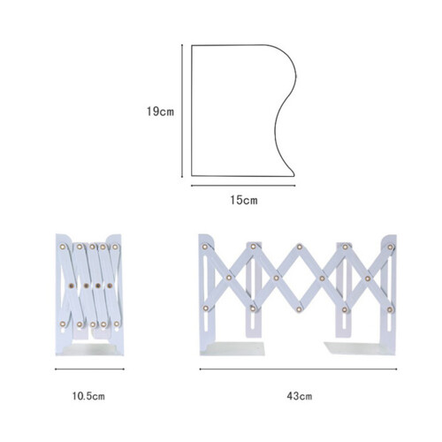 Desktop Buchablage Rack, Teleskopischer Buchhalter Und 1