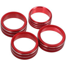 Worgeous 4 Stk Klimaanlage Drehregler Ring 4,50x4,50x2,20 Cm Rot