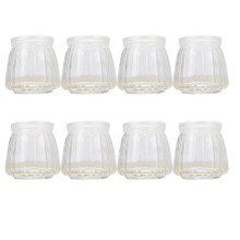 8St Puddingflasche Glasflasche Behälter Joghurtglas