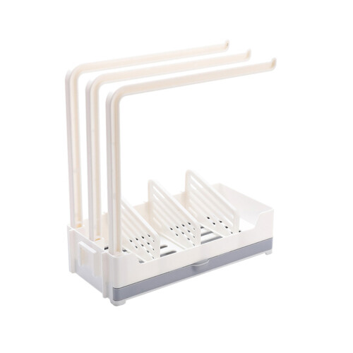 Storage Rack Wit Grijs 1 Set 9,6 X 9,3 X 4,3 Inch