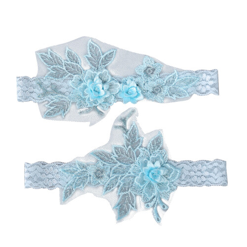 Bride Accessoires Ring Bloemendecor Lichtblauw 2