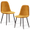 AINPECCA (Yellow, 2PCS Dining Chair) 2PCS Velvet Chairs 1