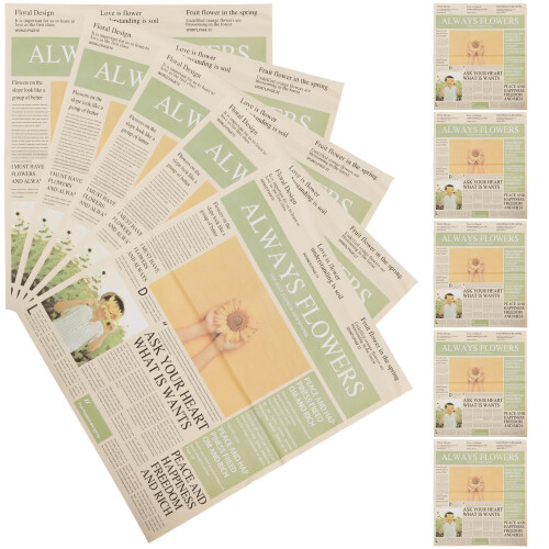 20 Bögen Geschenkpapier Blumenstrauß Vintage-Stil 2