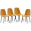 AINPECCA (Yellow, 4PCS Dining Chair) 4PCS Velvet Chairs 1
