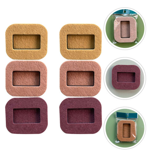 6St Felt Beige Teppichschoner Stopper Caster Cups 1