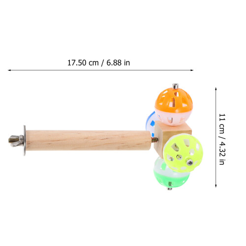 Wood Perch Papageienspielzeug Sitzstange Bunt 1 Set 1