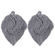 2 Set Bohemian Gardinenhalter Aus Baumwolle Grau Für Den Heimgebrauch