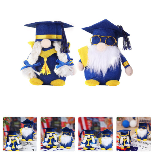 2Stk Abschluss Gnome Puppen Klassenzimmer 2