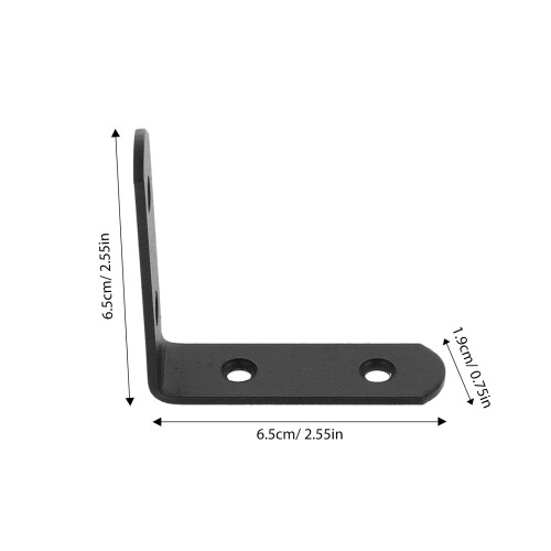 12 Möbel Eckwinkel 6,50 X 6,50 X 1,90 Cm Schwarz 1