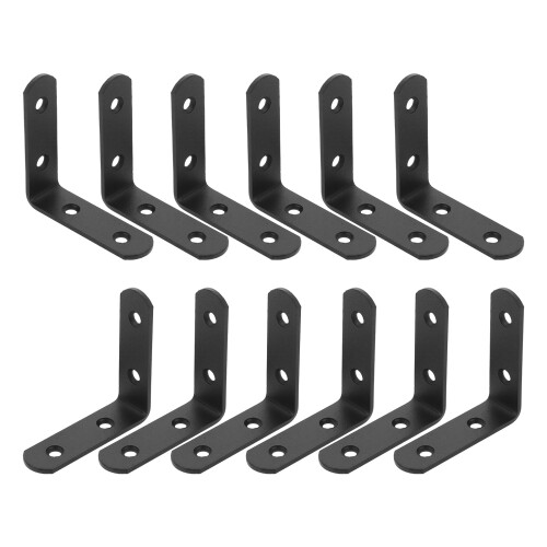 12 Möbel Eckwinkel 6,50 X 6,50 X 1,90 Cm Schwarz 2