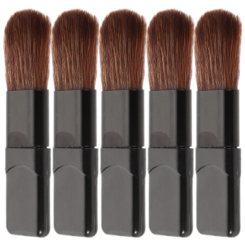 Face Brushes Make-Up-Set Schwarz 5-teilig 1,9x0,5x0,2