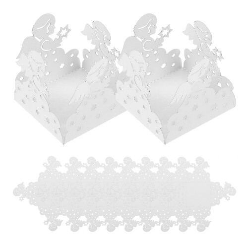 1Set Engel Schokoladen Verpackung Weiß Papier 50 2