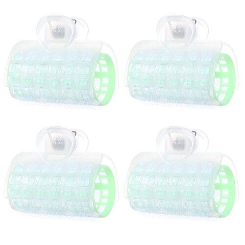 4St Plastic Haarrollers Lichtgroen Voor Zelfklevende Krulstijltools 2