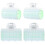 4St Plastic Haarrollers Lichtgroen Voor Zelfklevende Krulstijltools 5