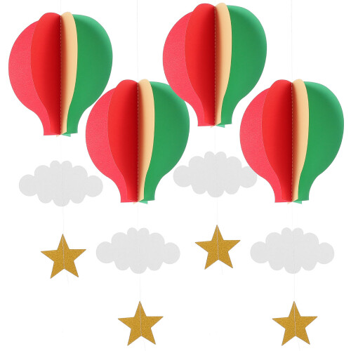 12 Heißluftballon Hängedekorationen