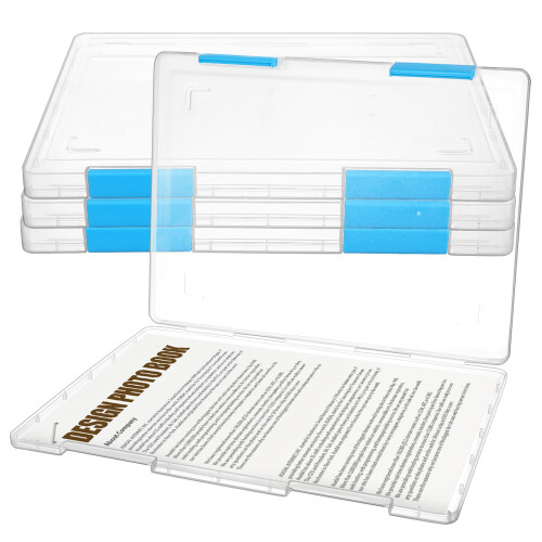 4Stk Transparente A4 Aktenbox Mit Deckel Für Dokumente