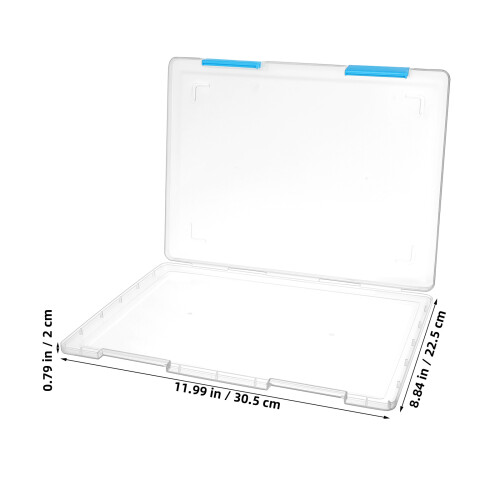 4Stk Transparente A4 Aktenbox Mit Deckel Für Dokumente 1