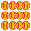 Gestickte Applikationen Gestickte Abzeichen Gelb 12er Set 3