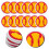 Gestickte Applikationen Gestickte Abzeichen Gelb 12er Set 7