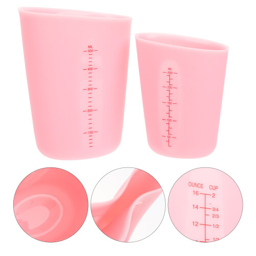 Mixing Coffee Cup Silikon Messbecher Rosa 2er Pack 1