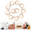 Mlins 10 Silberne D-Ringe Befestigungsmittel Herren 3,5x3,3 Cm 6