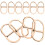 Mlins 10 Silberne D-Ringe Befestigungsmittel Herren 3,5x3,3 Cm 9