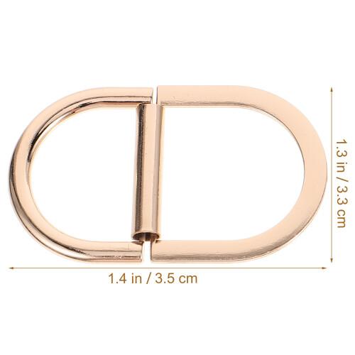 Mlins 10 Silberne D-Ringe Befestigungsmittel Herren 3,5x3,3 Cm 2