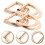 Mlins 10 Silberne D-Ringe Befestigungsmittel Herren 3,5x3,3 Cm 5
