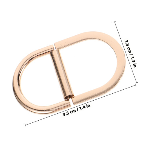 Mlins 10 Silberne D-Ringe Befestigungsmittel Herren 3,5x3,3 Cm 1