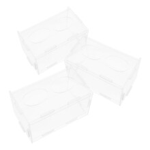 3 Stück Babyhühner Trink Und Futterautomat 14,5x8,5x8 Cm Transparent