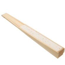 Faltender Fächer Khaki Stoff Traditionell 1 Satz 62x33x3cm Geöffnet