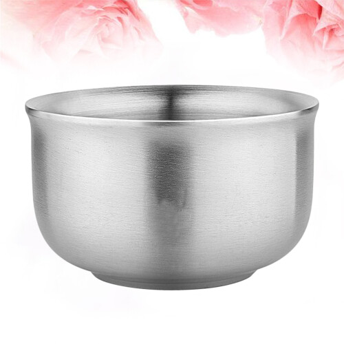 Double Wall Metal Bowl Silver 1pack 5.7x5.7x3.1in 2