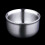 Double Wall Metal Bowl Silver 1pack 5.7x5.7x3.1in 5