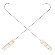 2 Fleischhaken Mit Glatter Oberfläche