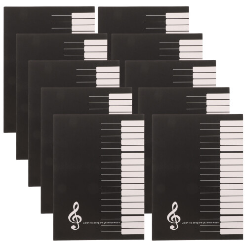 10 Stave Book Staff Gitarren Klavier Notizbuch Manuskript