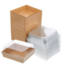 50Stk Sandwichboxen Mit Klarsichtdeckeln Dessert Kuchen Boxen