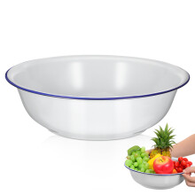 Emaille Schüssel Retro Obstschale Weiß Zum Teigkneten 1 Satz