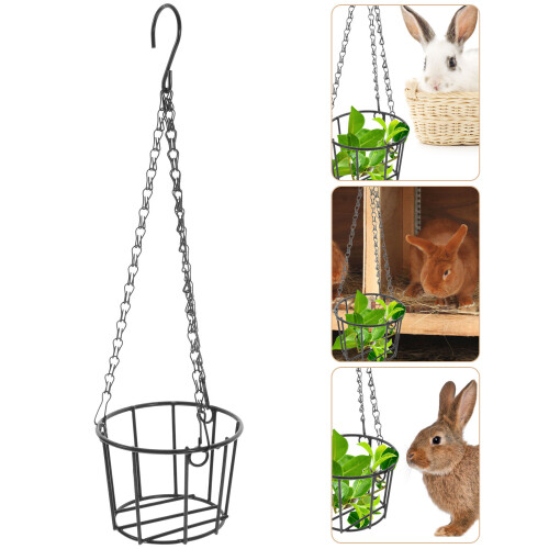 Support Lapin Métal Noir Ménage Pratique Pour Petits Animaux 1