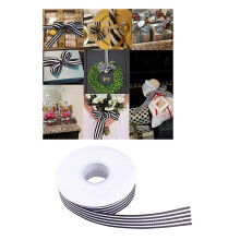 25Mruban Polyester Noir Pour Couture Décoration DIY