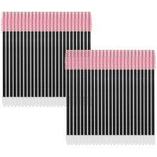 Augenbrauen Und Wimpernbürstchen Rosa Kunststoff 50Stk 4Set