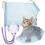 Cat Duschetasche Polyester Atmungsaktiv 1 Set 3