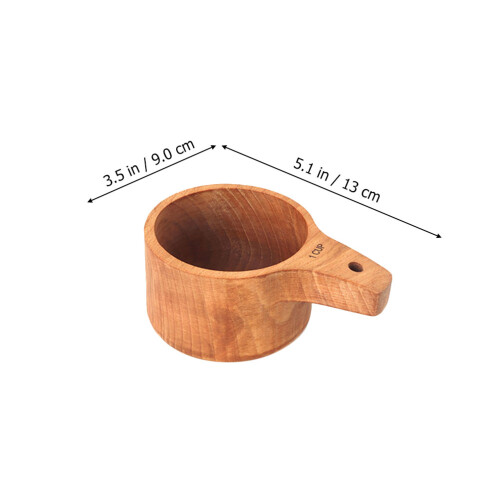 4 Kaffeebohnen Messlöffel Holz Mit Cup 1