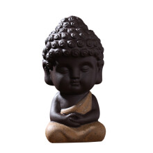 2Pcs Multi Fish Tank Monk Ornaments Elegant Aquarium Buddha Decor