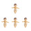 4Stk Harz Baby Jesus Puppe Figur 3