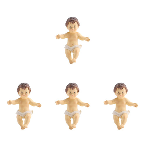 4Stk Harz Baby Jesus Puppe Figur 2