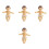 4Stk Harz Baby Jesus Puppe Figur 4