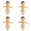 4Stk Harz Baby Jesus Puppe Figur 6