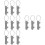 12 Stuks Zinklegering Skateboard Sleutelhangers 7