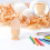 6St Imitations-Ei Holz Tablett Einzelnes Ei-Tablett Beige Holz 9