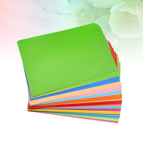 50 Stck Papier Bastelsets Farbiger Karton Schule 1